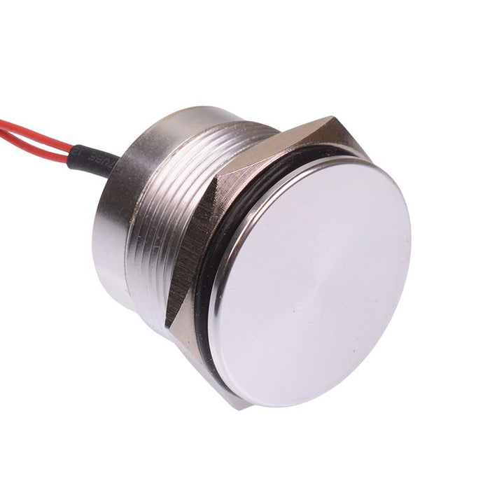 Off-(On) 22mm Metal Momentary Piezo Switch SPST