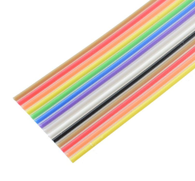 14-Way Coloured Ribbon Cable 28AWG (price per metre)