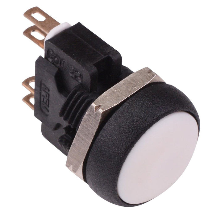 IRR8Z272 APEM White Round 16mm Momentary Push Button Switch DPDT 5A IP67