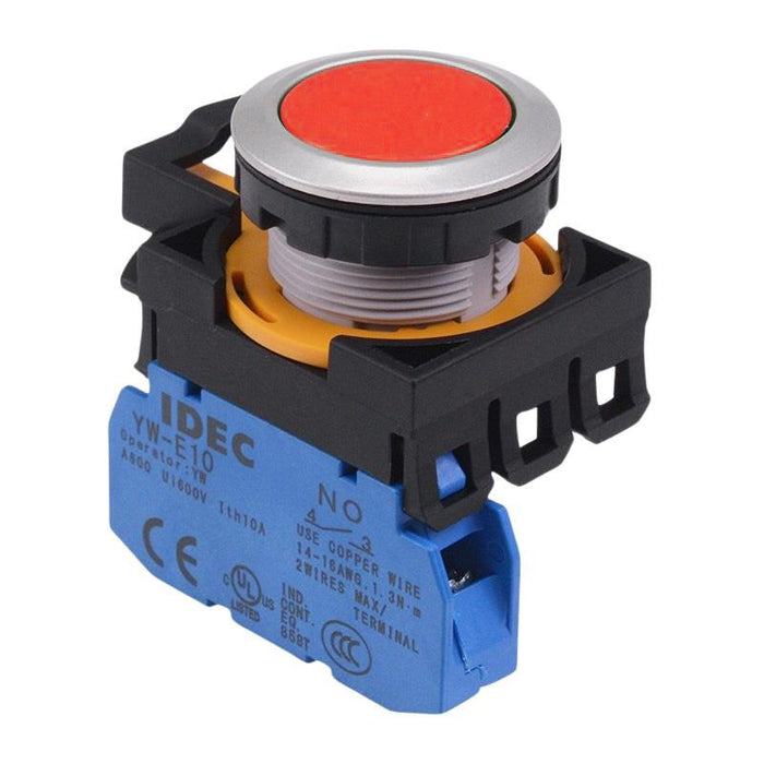 CW4B-M1E10R Red Metallic Momentary Push Button Switch 1NO IP65 IDEC