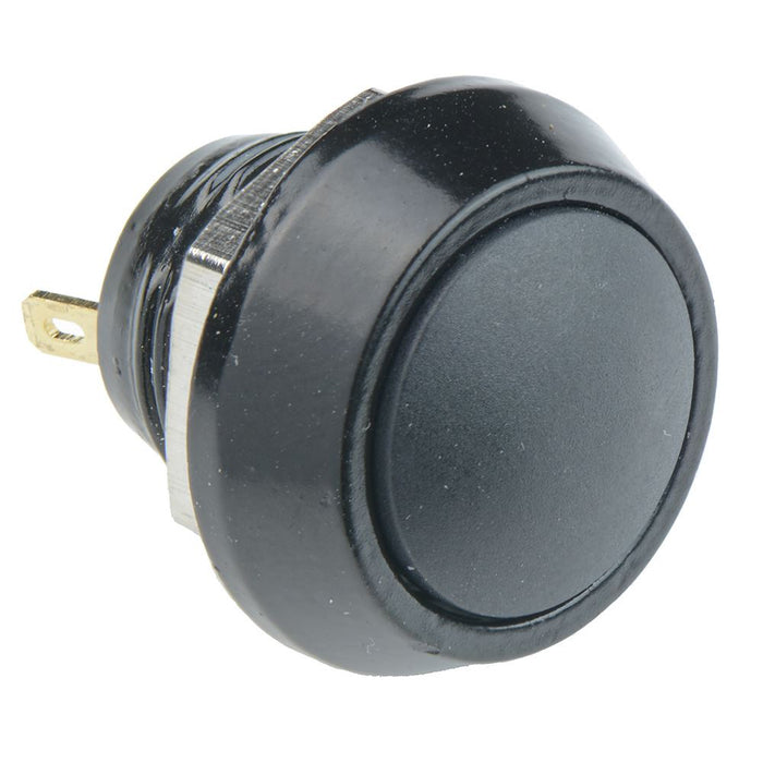 Black Button Momentary Vandal Resistant Push Switch 2A SPST