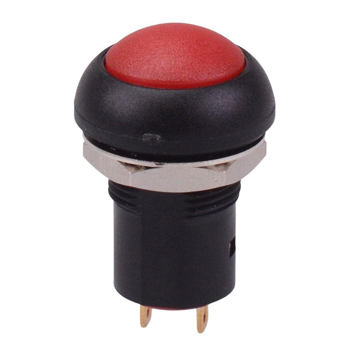 Red On-Off Latching 12mm Round Push Button Switch SPST IP67