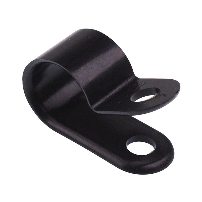 12mm Black Nylon P Clip - Pack of 100