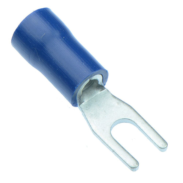 Blue 3.2mm Insulated Crimp Fork Terminal (Pack of 100)