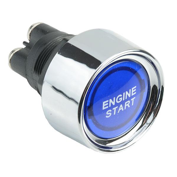 Blue Off-(On) Automotive Illuminated Engine Starter Push Switch SPST 50A 12V SCI A2-23B