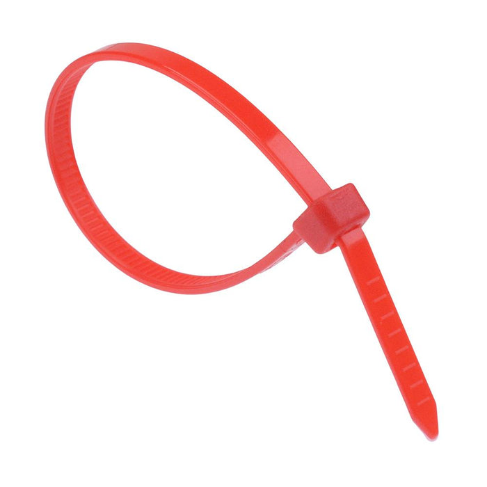 3.6mm x 140mm Red Cable Tie - Pack of 100