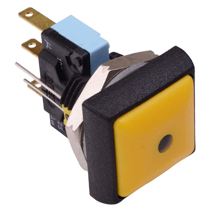 IRC7Z252L0Y APEM Yellow LED Yellow Button Square 16mm Momentary Push Button Switch SPDT 5A IP67