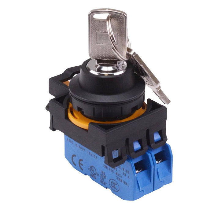 IDEC CW Series 3 Position Maintained Key Switch 2NC IP65