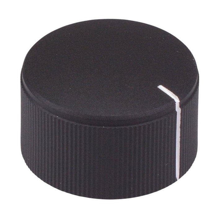 FC7253 25mm Black Aluminium 6mm Splined Knob CLIFF