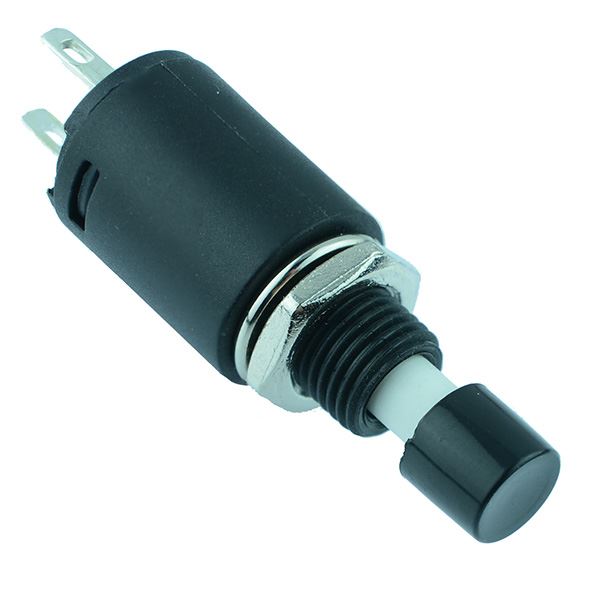 Black On-Off Latching Small Button Push Switch SPST R13-512B1