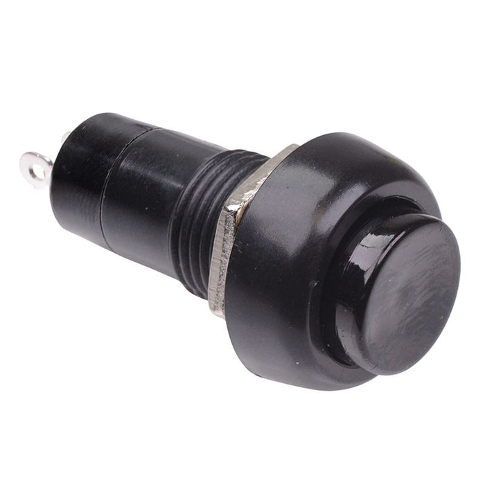Black On-(Off) Momentary Round Push Button Switch 12mm SPST