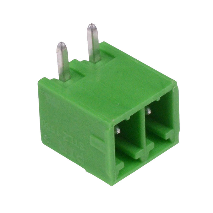 2-Way 3.81mm Horizontal PCB Header Closed Ends Green 10A 300V