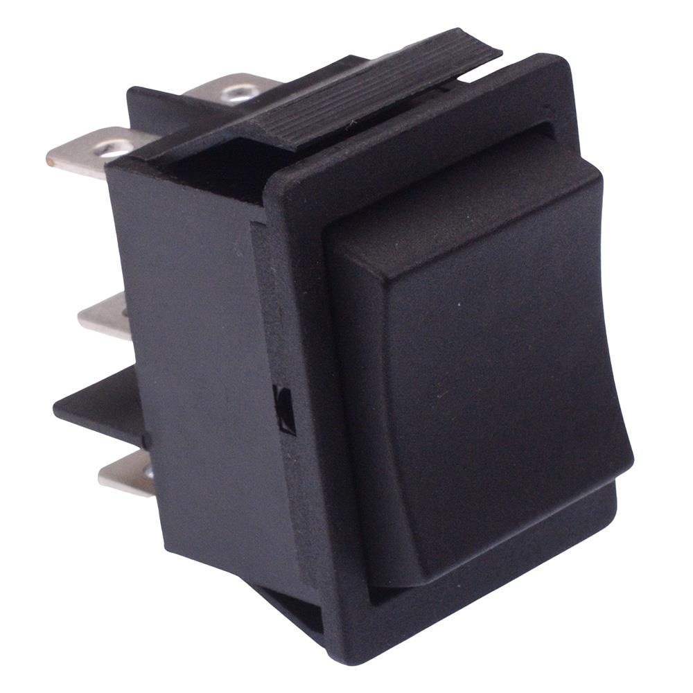 Black (On)-Off-(On) Momentary Rocker Switch 30 x 22.2mm DPDT 16A ...