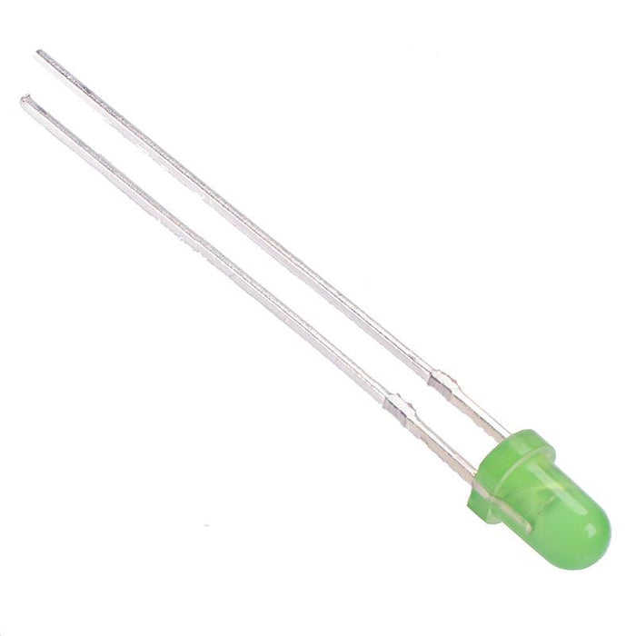Green 3mm Diffused LED 4000mcd 60°