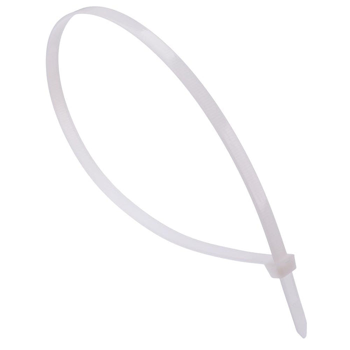 7.6mm x 450mm White Cable Tie - Pack of 100