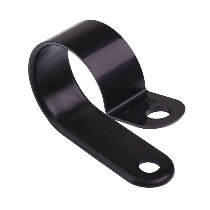 22mm Black Nylon P Clip - Pack of 100