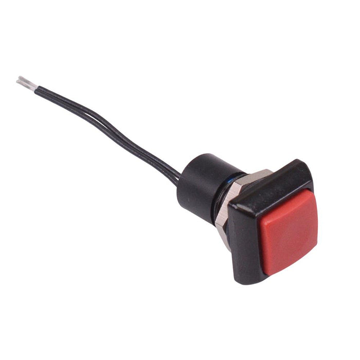 IPC3WAD6 Red Square Momentary NO 12mm Push Button Switch Prewired SPST IP67