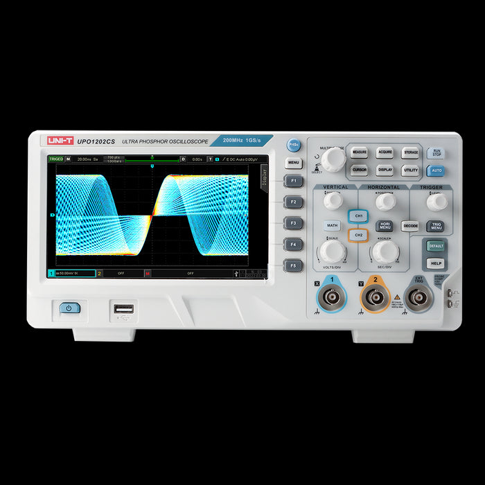 UPO1202CS Digital Storage 2 Channel Analog Oscilloscope 200MHz Uni-T