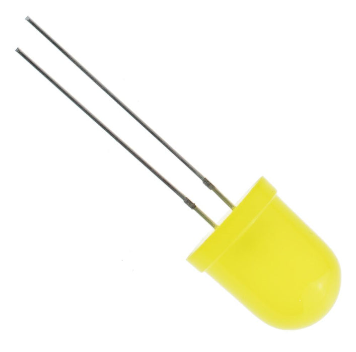 Yellow 10mm LED Diffused 100mcd 50°