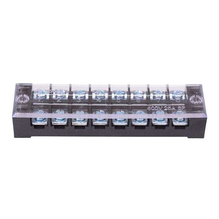 8 Way Barrier Terminal Block 25A 600V