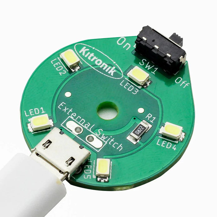 Kitronik Round USB White LED Lamp