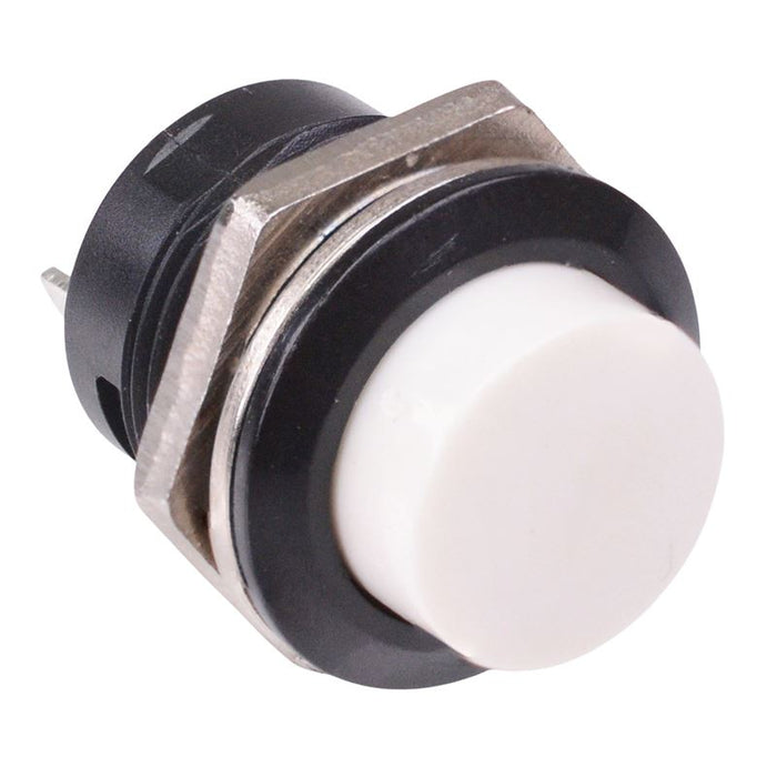 White Momentary Off-(On) Push Button 16mm 3A SPST