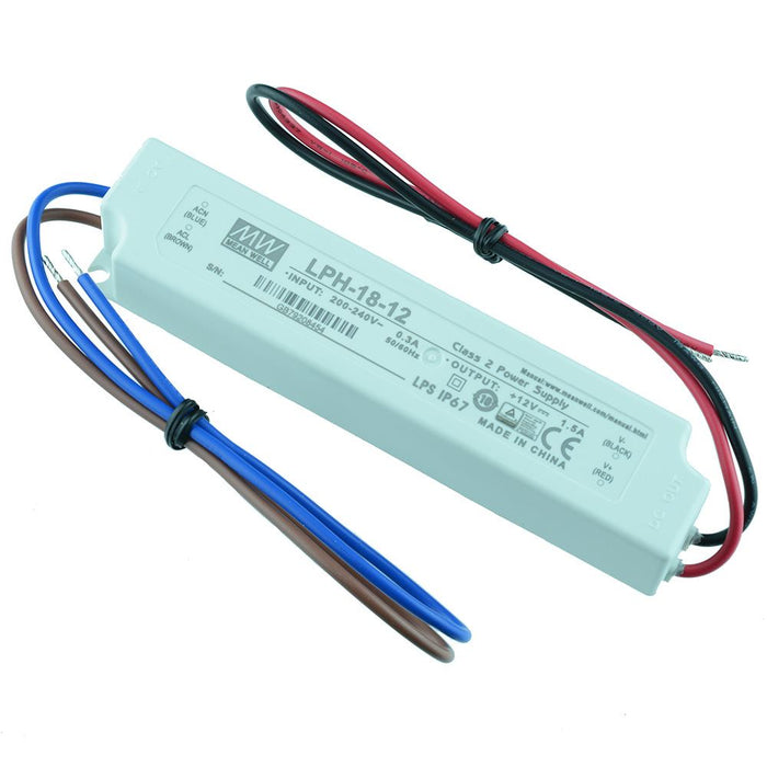 LPH-18-12 Mean Well 18W 12V LED Power Supply IP67