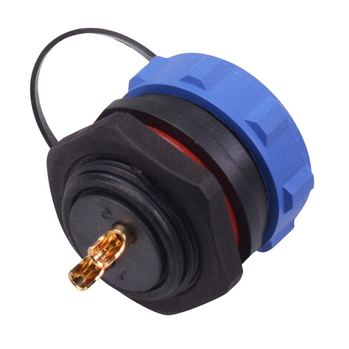 2 Pin Waterproof W21 Male Socket Panel Mount Connector IP68