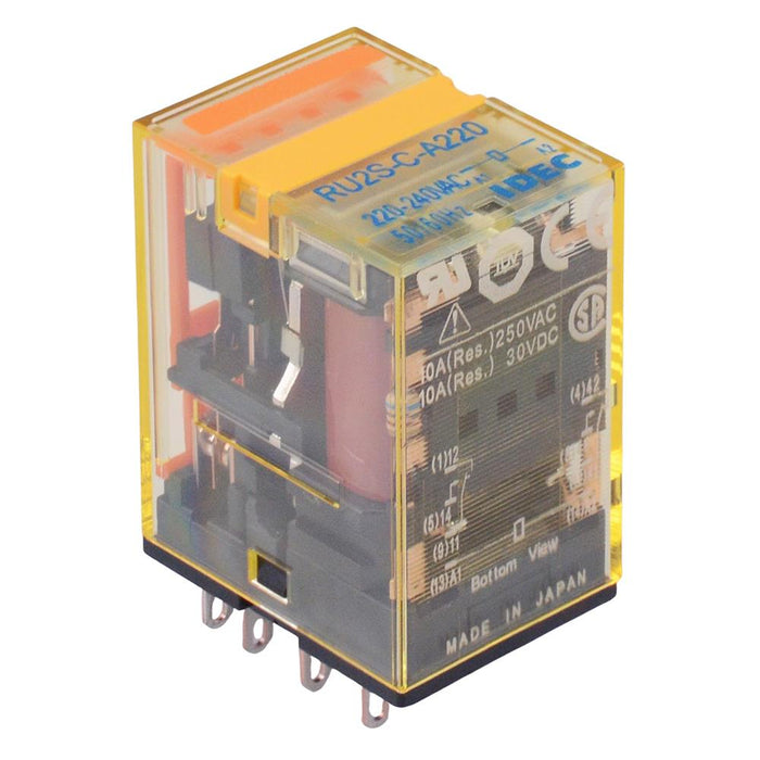 RU2S-C-A220 220-240VAC Plug In Power Relay 10A DPDT IDEC