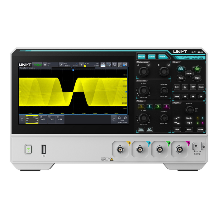 UPO1154HD High Resolution Touch-Screen 4 Channel Oscilloscope 150MHz Uni-T