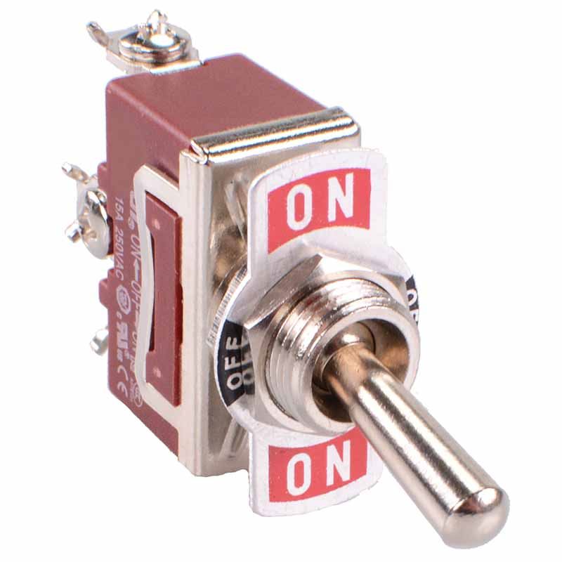 On-Off-On Toggle Switch Screw Terminals 250V 15A SPDT — Maplin Pro ...