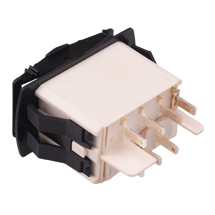 KR39JAXNSH On-Off-On Auto Rocker Switch Blue and White 12V illuminated SPDT