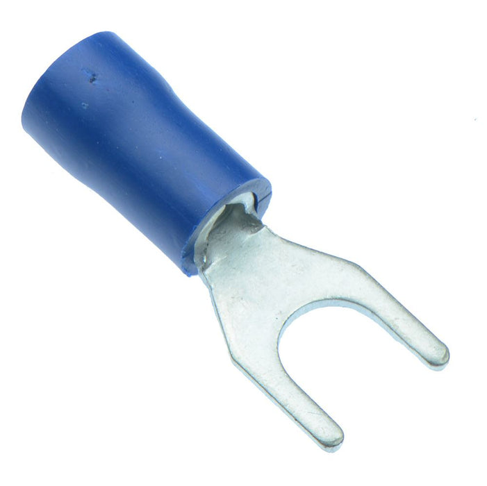 Blue 5.3mm Insulated Crimp Fork Terminal (Pack of 100)
