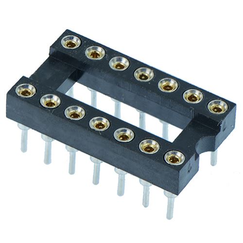 14 Pin DIP/DIL Turned Pin IC Socket Connector 0.3" Pitch