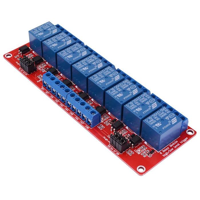 12V 8 Channel Relay Board Module Active Low - Terminal Blocks