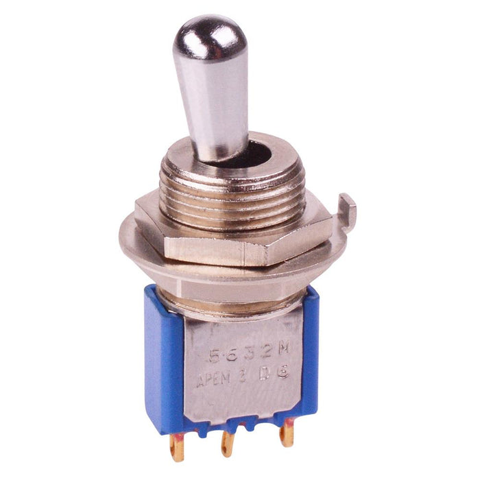 5632MCDB27 APEM On-(On) Momentary 11.9mm Miniature Toggle Switch SPDT