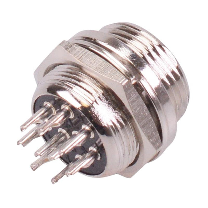 9 Way Male M16 Panel Mount Metal Circular Connector Socket 4A