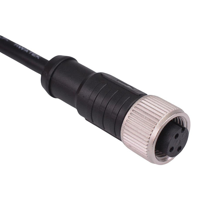 3 Way M12 Prewired Female Industrial Circular Connector IP68 4A 250V