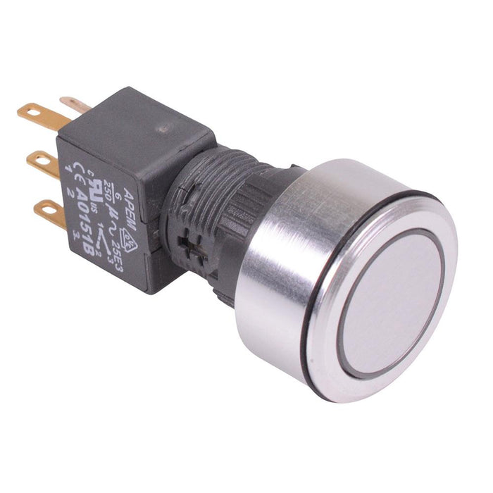 A1PCA1Y120I303 Amber 6V LED Momentary Aluminium Push Button Switch SPDT APEM