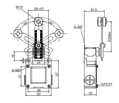 Adjustable Roller Arm Metal Limit Switch 10A IP65
