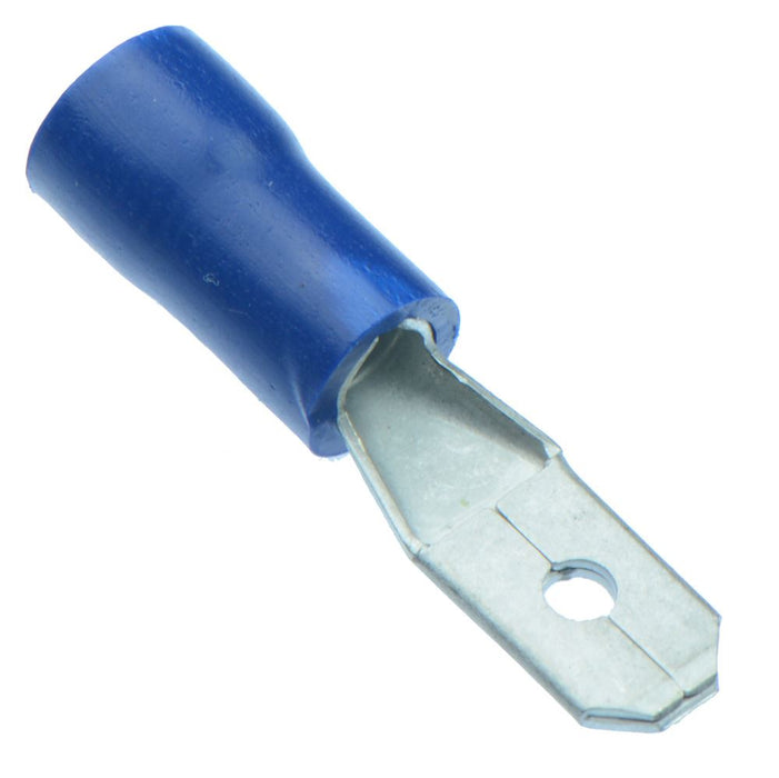 Blue 4.8mm Male Spade Crimp Connector (Pack of 100)