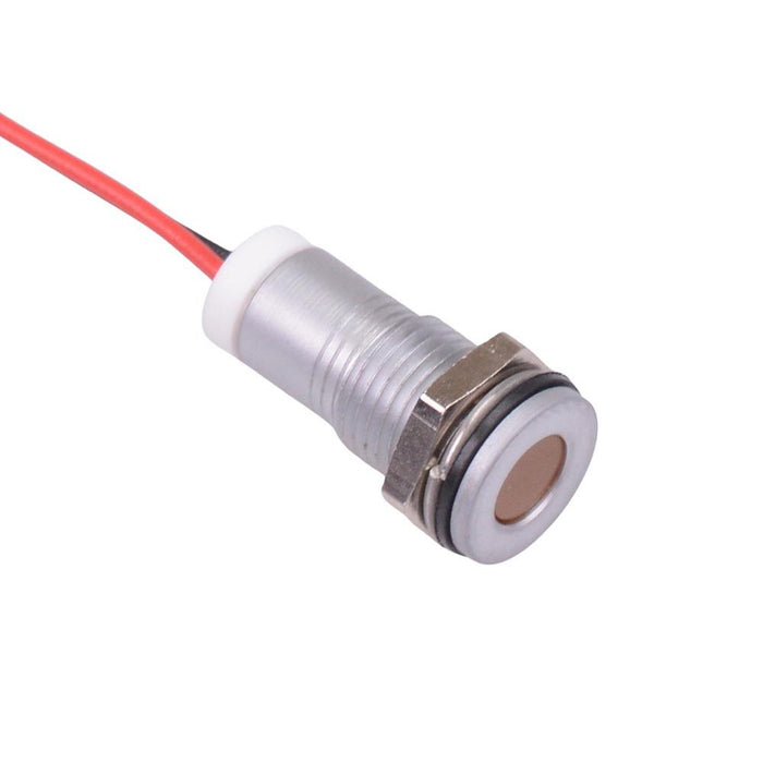 Q8F7GXXO12E Orange Flush 8mm 12VDC LED Panel Indicator IP67 APEM