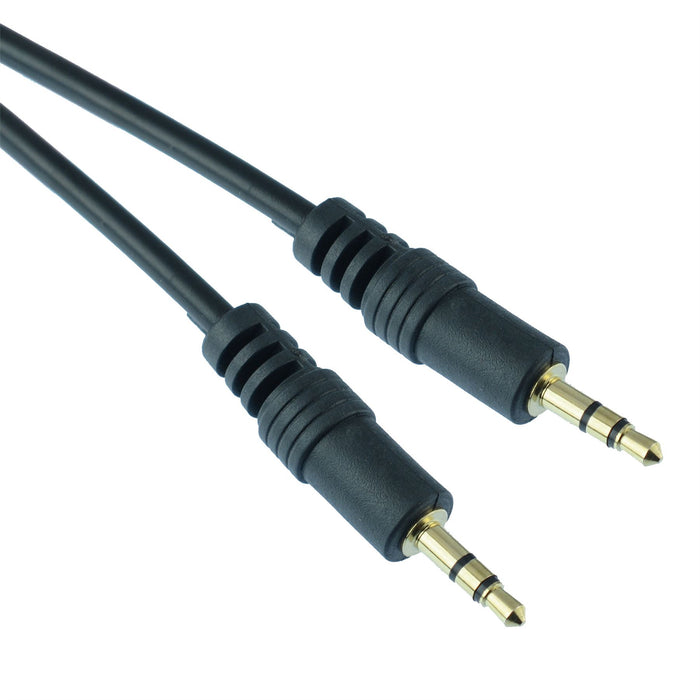 50cm Gold 3.5mm Stereo Plug to Plug Audio Cable Lead
