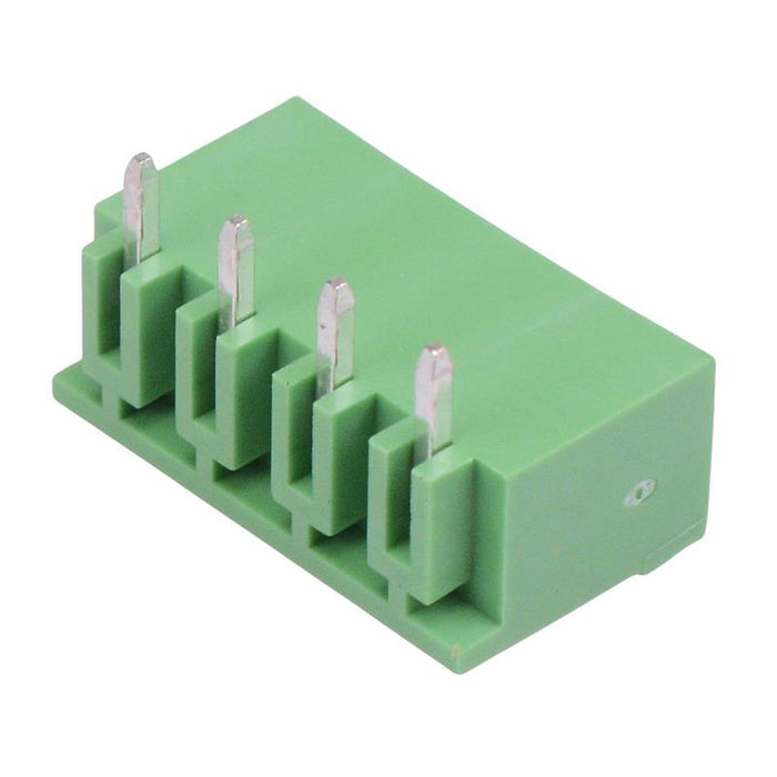 4-Way 5.00mm Horizontal PCB Header Closed Ends 15A 300V
