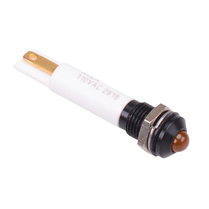 Q8P1BXXHO110E Hyper Bright Orange Prominent 8mm 110VAC LED Panel Indicator IP67 APEM