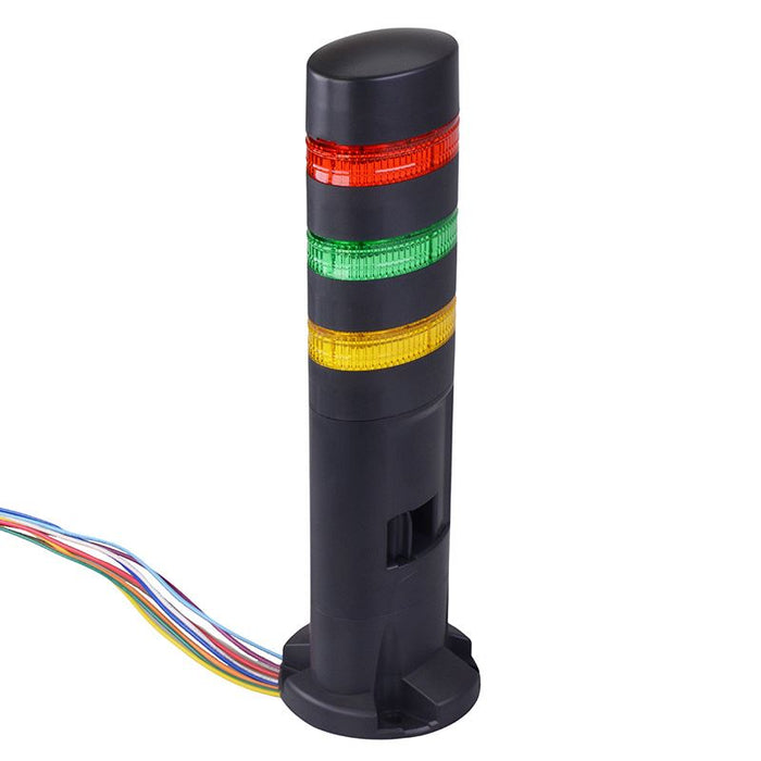 IDEC LD6A-3DZQB-RGY Red/Green/Yellow Stack Light LED Tower with Sounder & Flasher Direct Mount 24VAC/DC