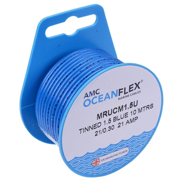 Blue 1.5mm² Oceanflex 21A Cable Mini Reel 10M