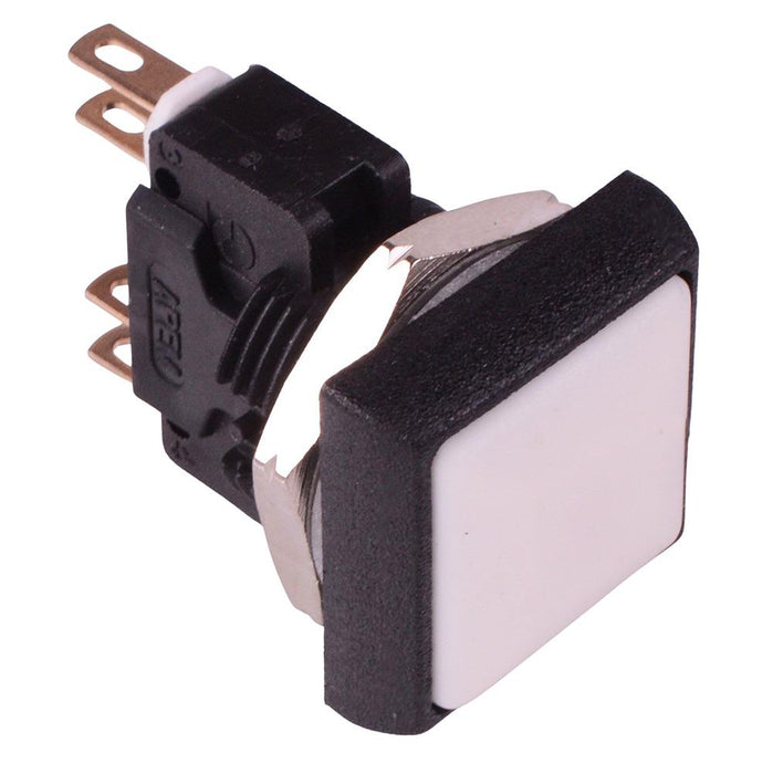 IRC8Z272 APEM White Square 16mm Momentary Push Button Switch DPDT 5A IP67
