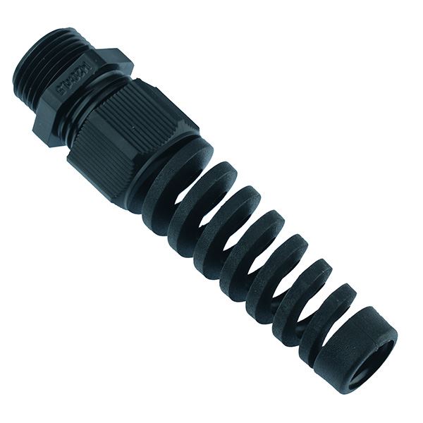 M20 Black Nylon Spiral Cable Gland IP68 50013M20BSSW