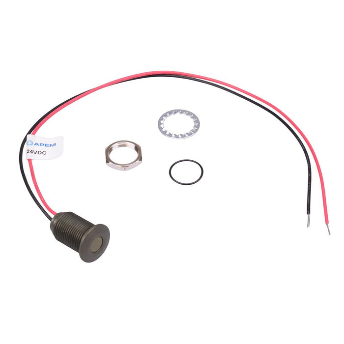 Q10F5AKXXY24E Yellow 10mm 24VDC LED Panel Indicator IP67 APEM
